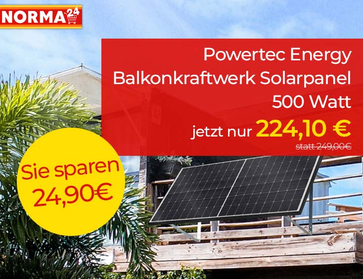 Powertec Energy Balkonkraftwerk zum unschlagbaren Preis von 157 € statt 249 €