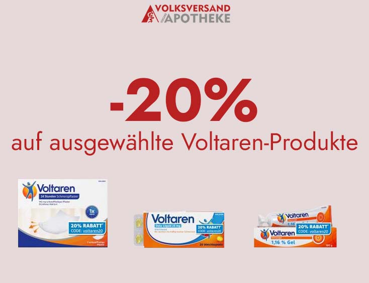 20% auf ausgewählte Voltaren-Produkte