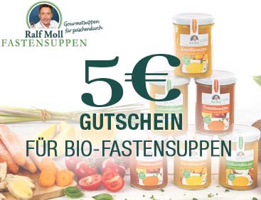 5 € Gutschein für Bio-Fastensuppen