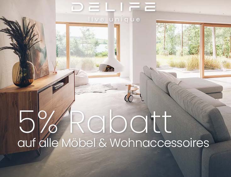 5 % auf alle Möbel & Wohnaccessoires