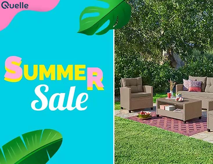 Sommersale: -19% MwSt. auf Möbel, Gartenmöbel & Heimtextilien