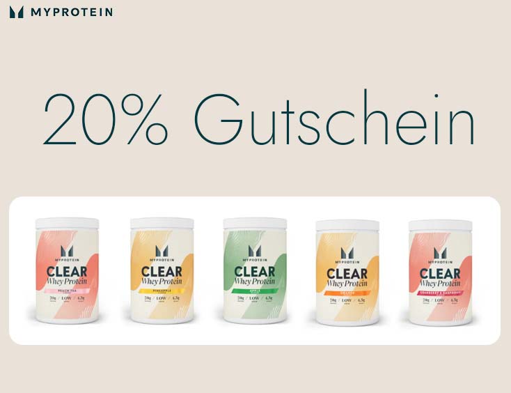 20% Gutschein Clear Whey Angebot