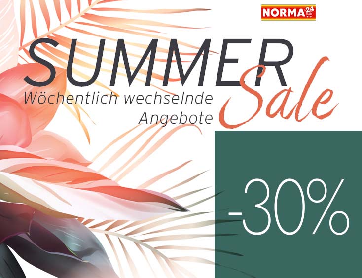 Summer Sale bei Norma24! 30% Rabatt