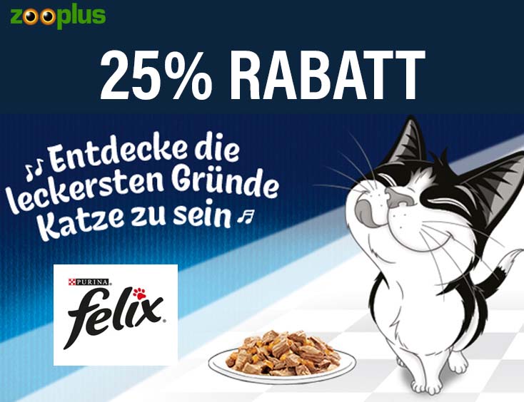 25% Rabatt Gutschein | Alle Felix Produkte