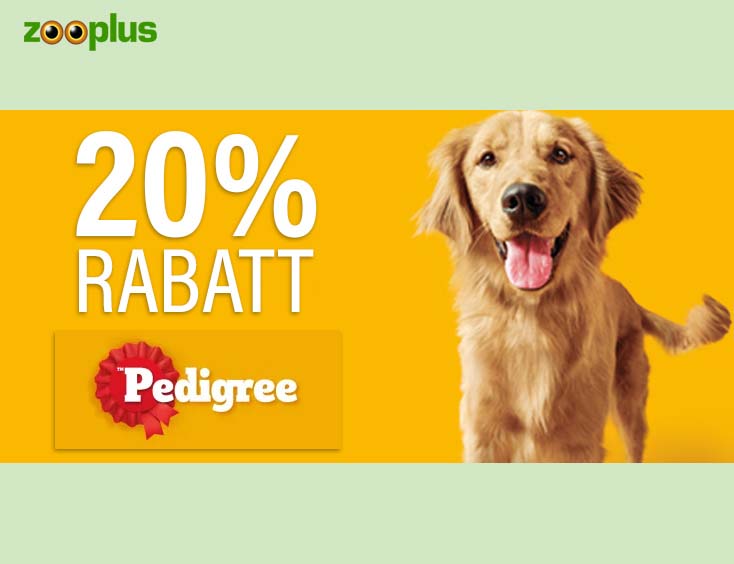 20% Rabatt Gutschein |  Pedigree Produkte