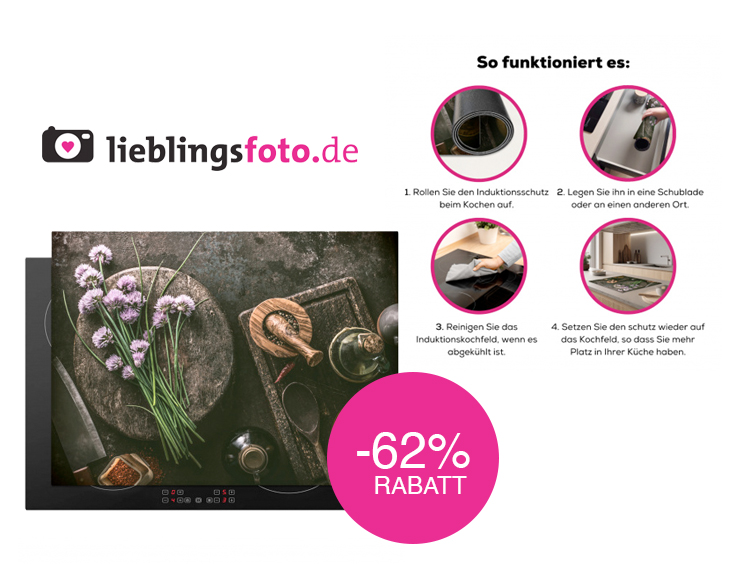 62% Rabatt Foto auf Herdabdeckplatten