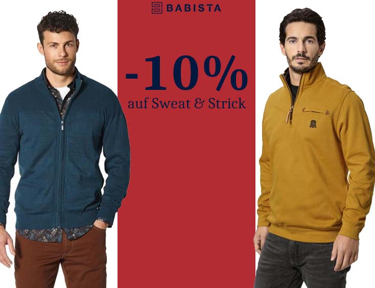 10% auf Sweat & Strick