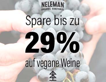 SPARE bis zu 29 % auf veganen Weine