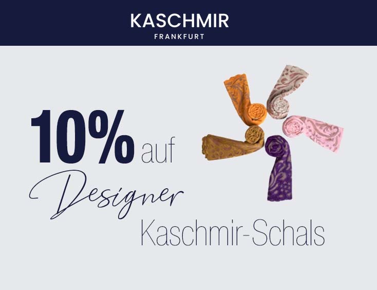 10% auf Designer Kaschmir-Schals