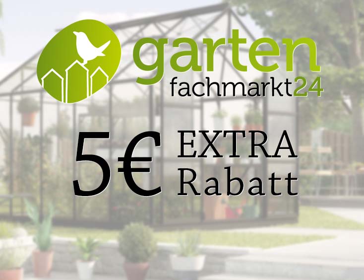 5 € EXTRA-Rabatt auf alle Garten-Artikel