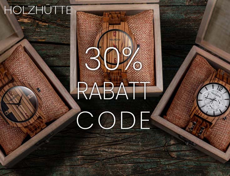 Holzhütte Uhren: 30% RABATT Code
