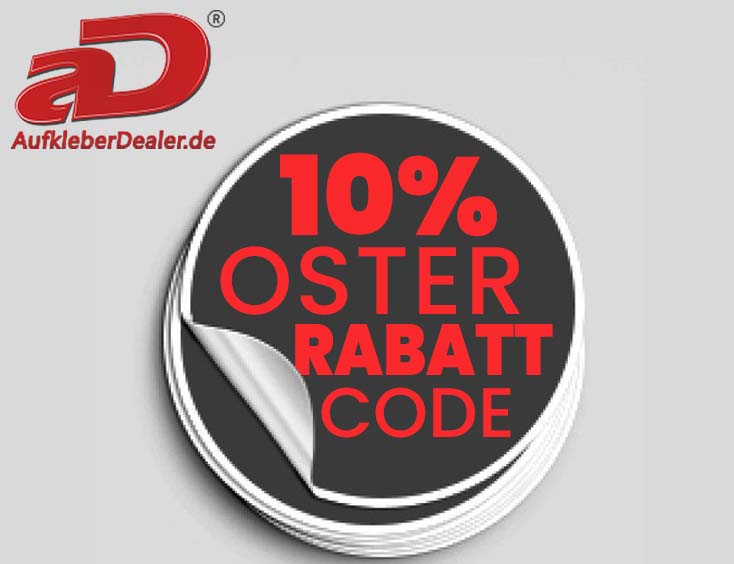 Aufkleber: 10% Oster-Rabatt-Code