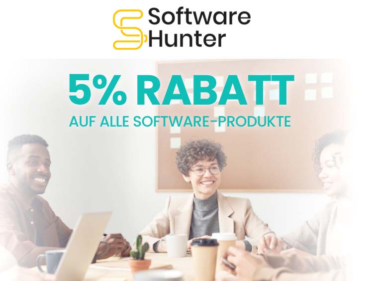 5% RABATT auf alle Software-Produkte