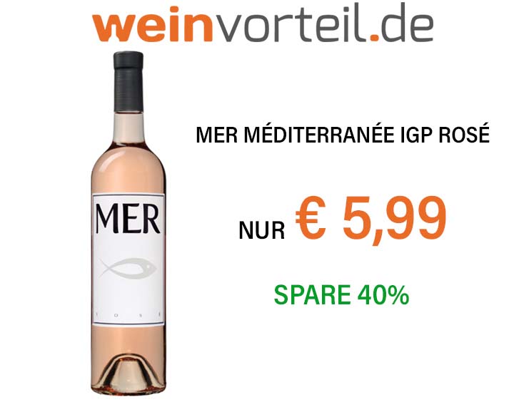 40%-Rabatt auf den MER Méditerranée IGP Rosé
