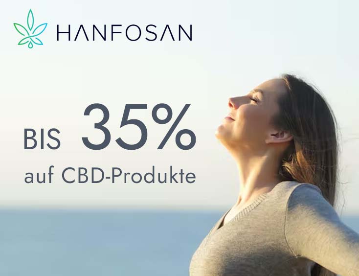 Bis 35% auf CBD Produkte von Hanfosan