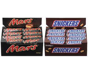 32x Mars und 32x Snickers nur 22,95€
