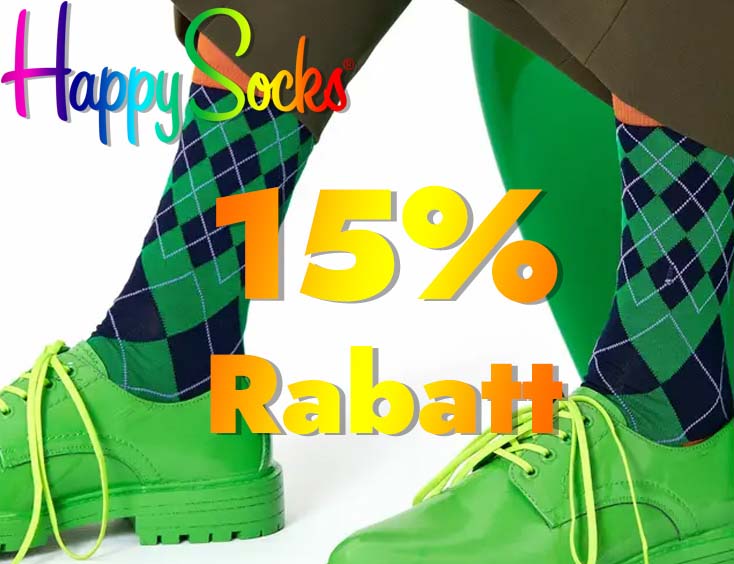 15% Rabatt auf Happy Socks