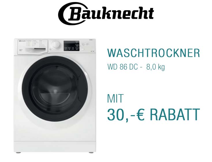 Waschtrockner mit 30€ Rabatt