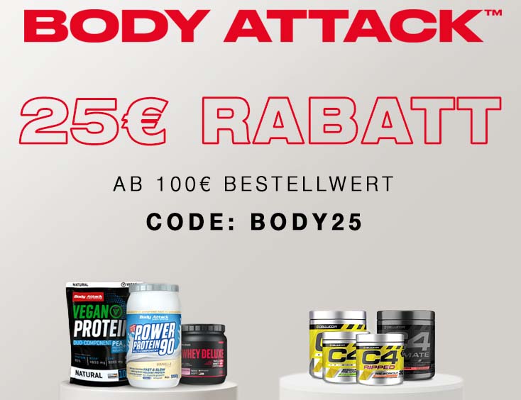 25 € Rabatt ab 100 € bei Body Attack