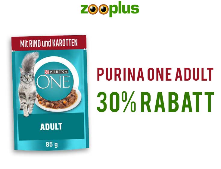 30% Rabatt auf Purina One Katzenfutter