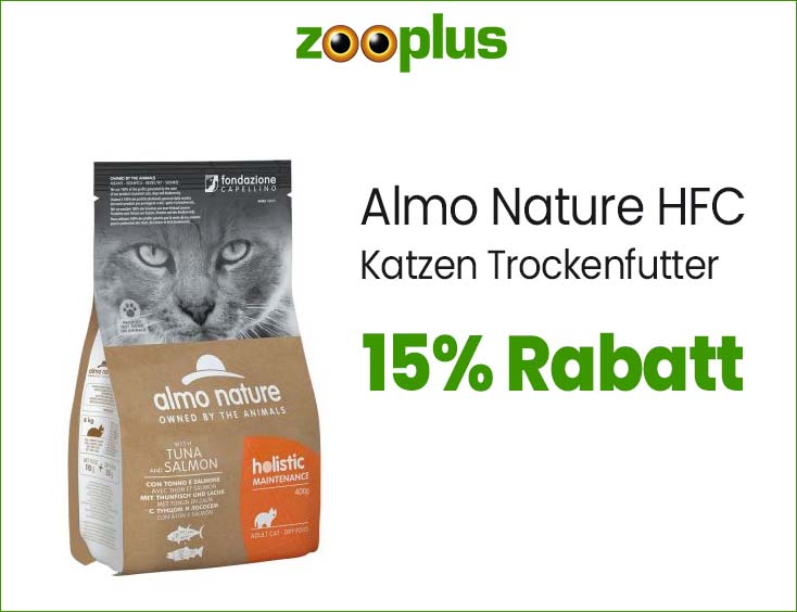 15% Rabatt auf Almo Nature HFC Katzen Trockenfutter
