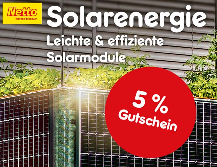 5 % Rabatt auf Solartechnik