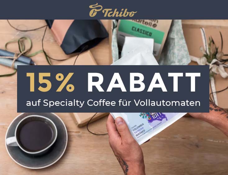 15% Rabatt auf Specialty Coffee für Vollautomaten