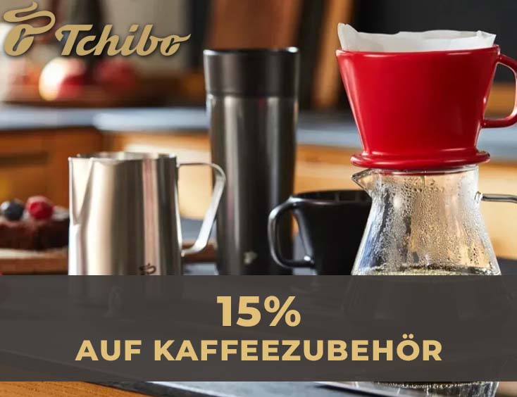 15% Rabatt auf Kaffeezubehör