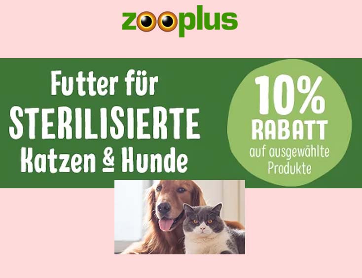 -10% Produkte sterilisierte Hunde/Katzen