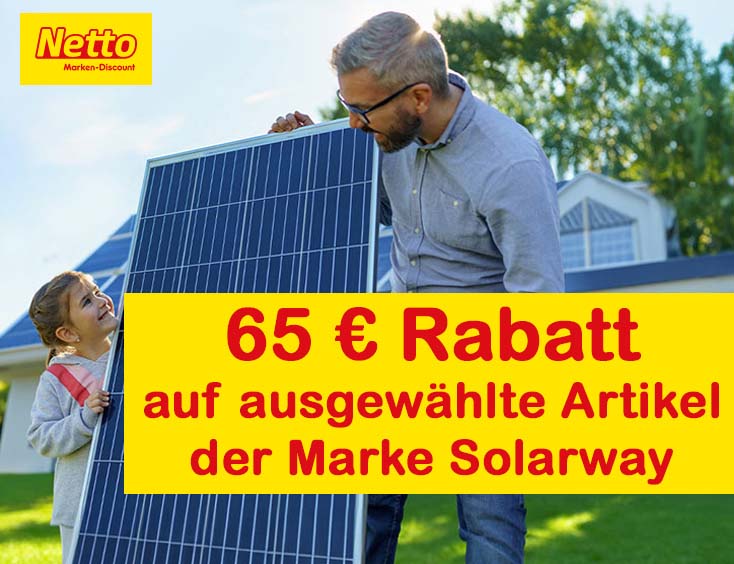 65 € Rabatt auf ausgewählte Artikel der Marke Solarway