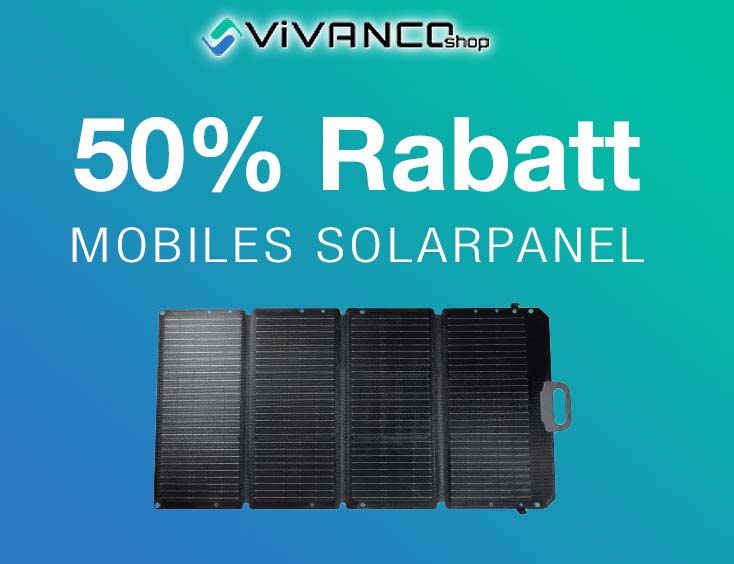 50 %-Rabatt auf mobiles Solarpanel