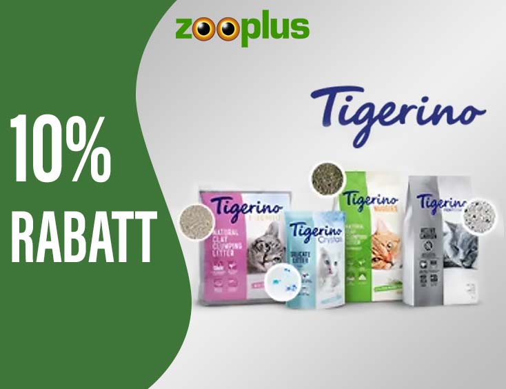 10% Rabatt auf Tigerino Katzenstreu