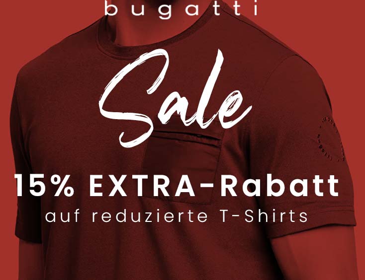 15% EXTRA-Rabatt auf reduzierte T-Shirts
