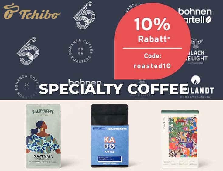 10% Rabatt für Specialty Coffee von roasted.