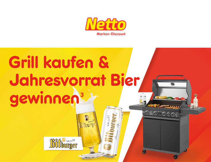 Grill kaufen & Jahresvorrat Bier gewinnen