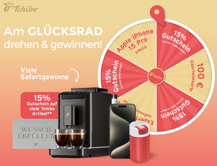 Am Glücksrad drehen & gewinnen!