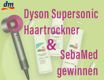 Dyson Supersonic Haartrockner + sebamed gewinnen