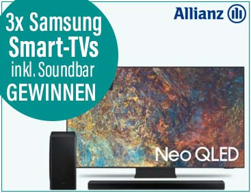 3x Samsung Smart-TVs inkl- Soundbar GEWINNEN