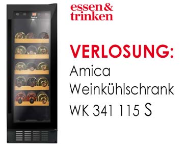 VERLOSUNG: Amica Weinkühlschrank WK 341 115 S