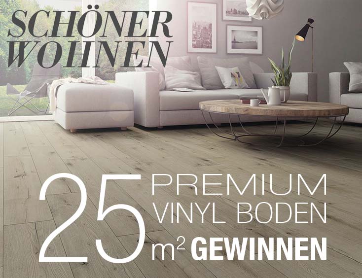 25 Quadratmeter Premium-Vinyl-Boden gewinnen