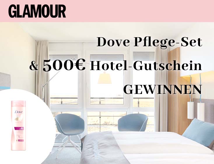 Gewinne Dove Pflegeset + 500 € Hotelgutschein
