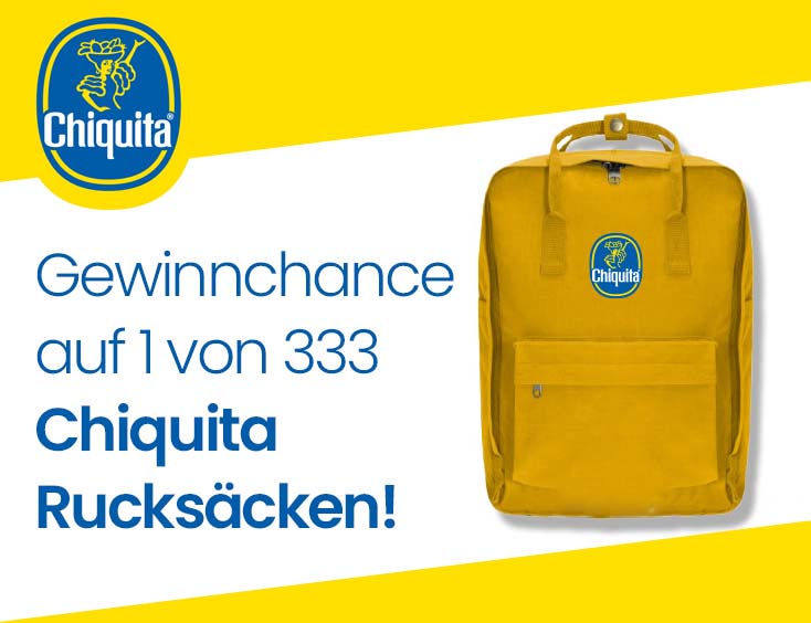 333 Chiquita Rucksäcke gewinnen