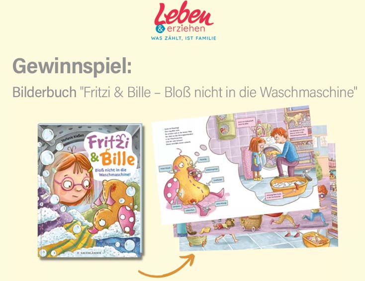 Bilderbuch "Fritzi & Bille – Bloß nicht in die Waschmaschine"
