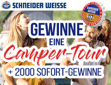 Camper-Tour Hauptgewinn + 2.000 Sofort-Gewinne