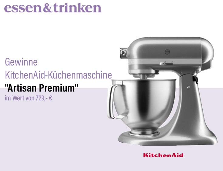 KitchenAid-Küchenmaschine "Artisan Premium" im Wert von 729,- €
