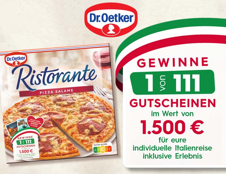 Dr. Oetker: Gutscheine im Wert von 1.500€