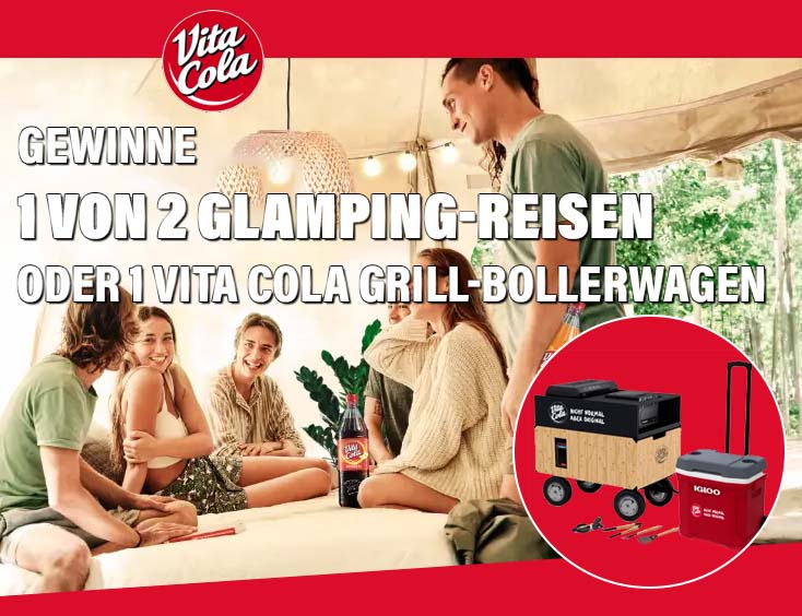 Glamping-Reisen oder VITA COLA Grill-Bollerwagen