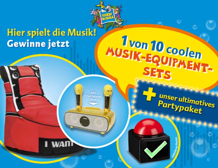 Robby Bubble Musik-Equipment-Set